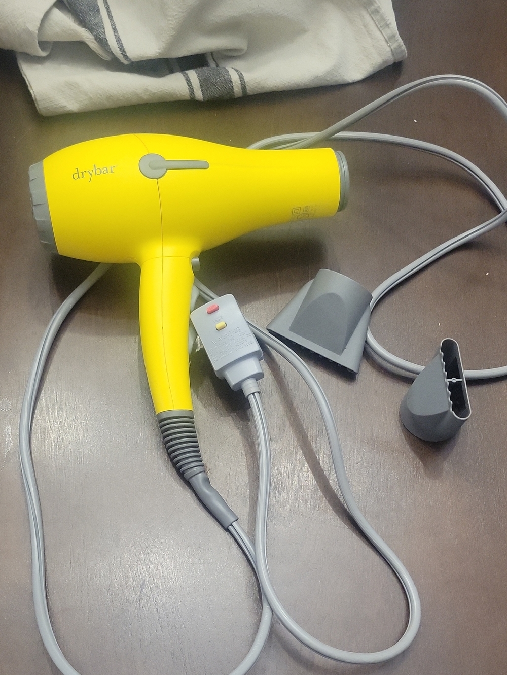 Drybar Yellow Buttercup  Hair Dryer with Attachments 1875w